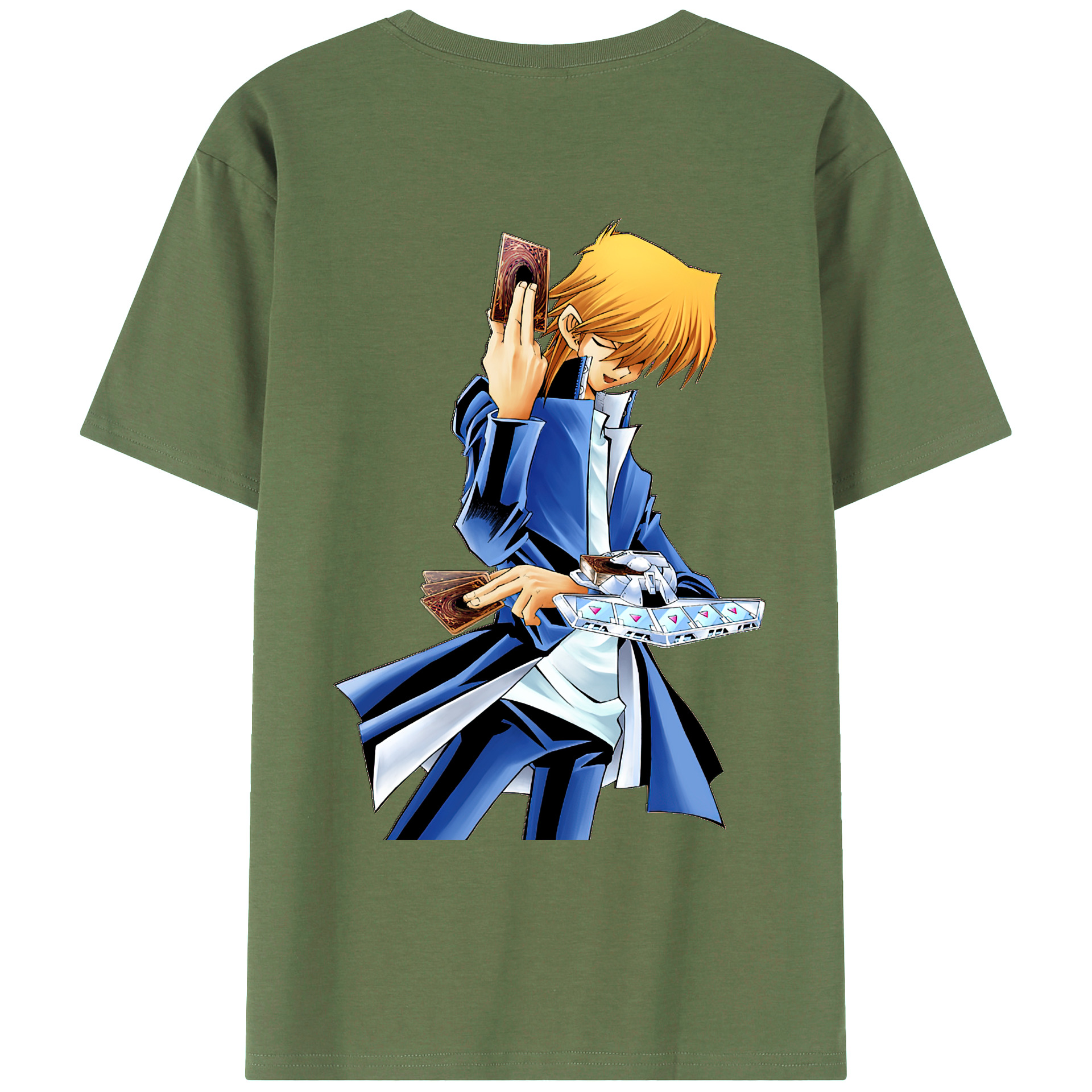 （画像用） 遊☆戯☆王 Yu-Gi-Oh! 綿100％ メンズ半袖Tシャツ（バックプリント） 通気性